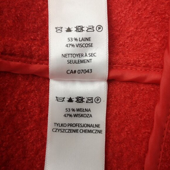 Tahari Ladies Size Small Red Off Set Zipper Closure Jacket - Picture 6 of 13